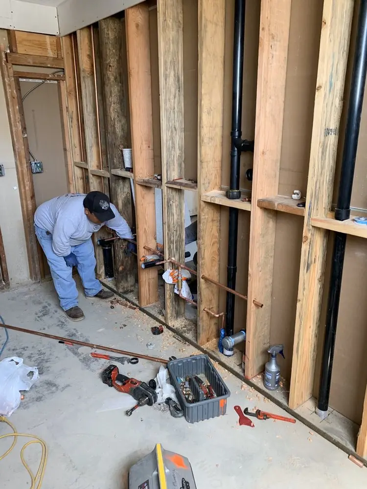 Commercial rough-in plumbing for Gas Line Repair in Buxton
